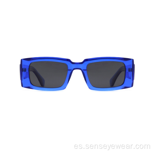 Gafas de sol de acetato polarizados rectangulares de rectángulo vintage 2022